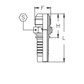 JIC наружная резьба конус 37°