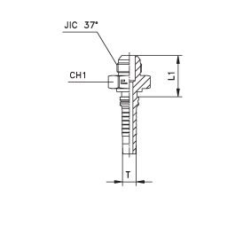 JIC - наружная резьба - конус 74°