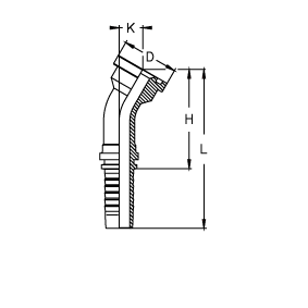 Фланец SAE код 61 угол 30°