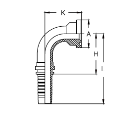 Фланец SAE код 62 угол 90°