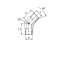 Угловой адаптер NPT 45°
